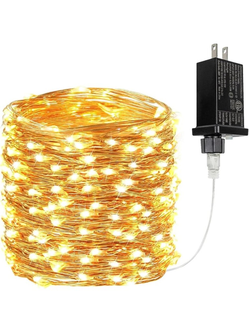 66FT 200 LED Warm White Fairy String Lights, 8 Modes Twinkle Lighting Decor